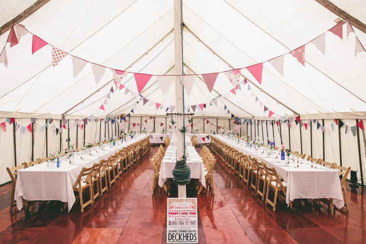 Pole Tent Marquee Bunting Home Made Glastonbury Festival Wedding http://www.emmaboileau.co.uk/