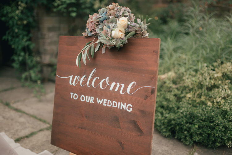 Calligraphy Wooden Sign Flowers Fine Art Boho Luxe Garden Wedding Ideas http://www.lucygphotography.co.uk/