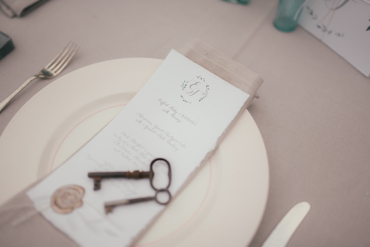 Key Place Setting Fine Art Boho Luxe Garden Wedding Ideas http://www.lucygphotography.co.uk/