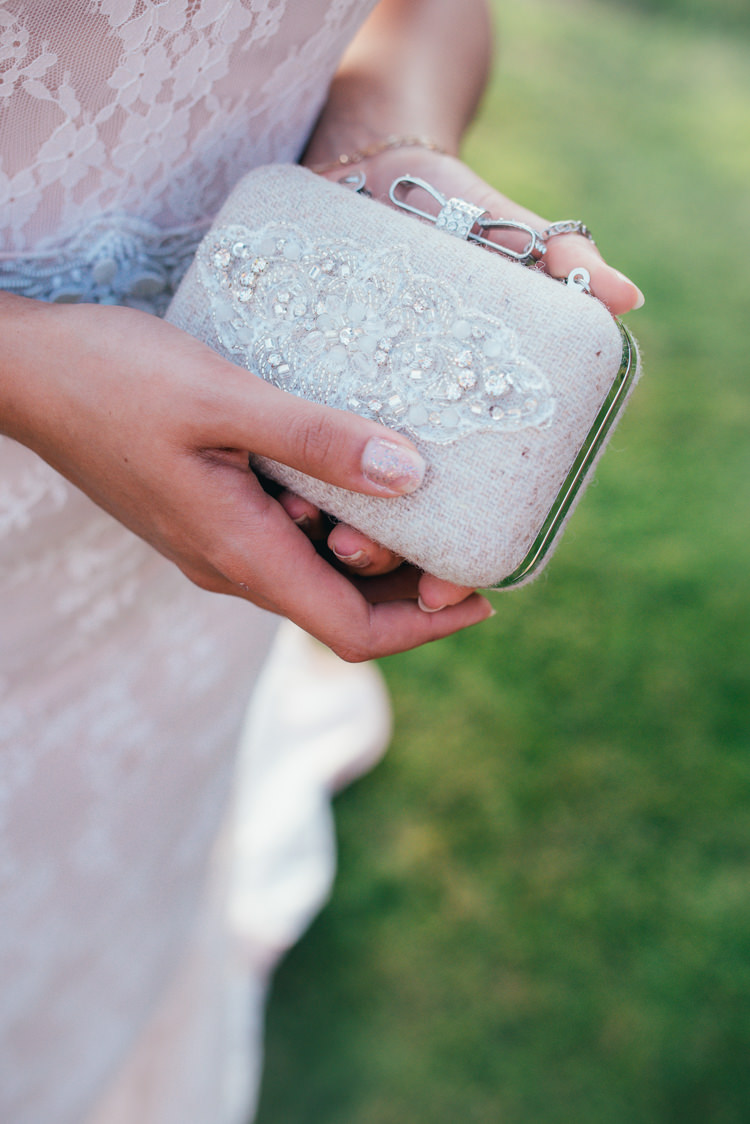 Clutch Bag Bride Bridal Accessory Fine Art Boho Luxe Garden Wedding Ideas http://www.lucygphotography.co.uk/