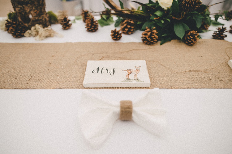 Blocks Place Names Deer Woodland Inspired Autumn Wedding http://www.kerrydiamondphotography.com/