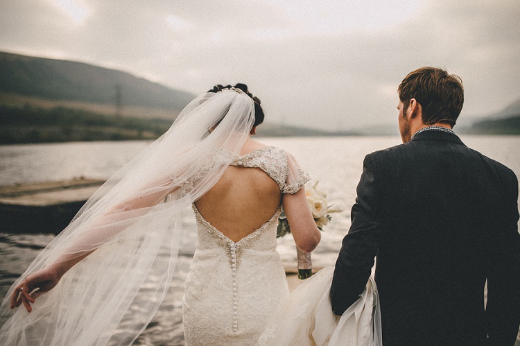 Key Hole Open Back Dress Gown Bride Bridal Woodland Inspired Autumn Wedding http://www.kerrydiamondphotography.com/