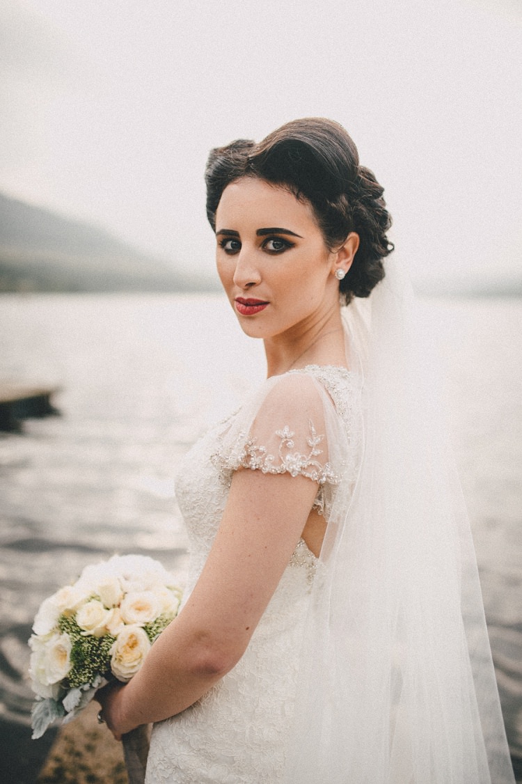 Bride Bridal Glamour Vintage Hair Make Up Woodland Inspired Autumn Wedding http://www.kerrydiamondphotography.com/