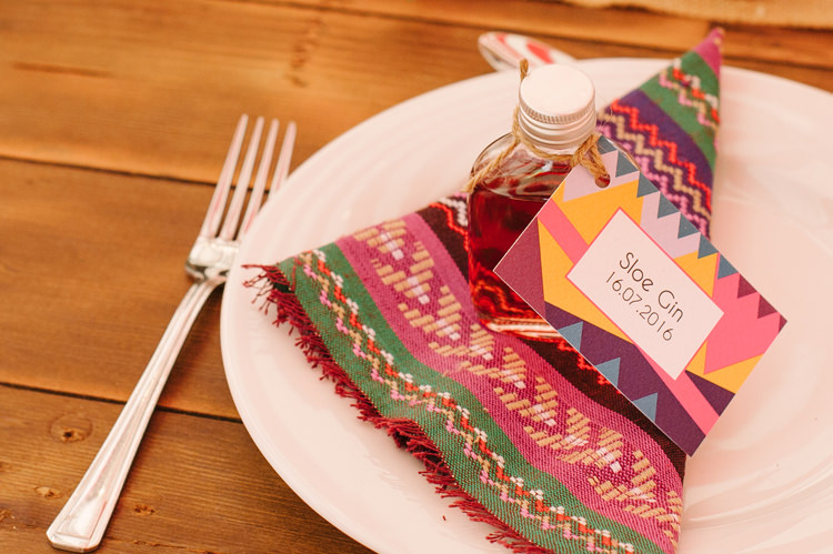 Napkins Sloe Gin Favours Big Top Farm Party Wedding http://www.robinstudios.com/