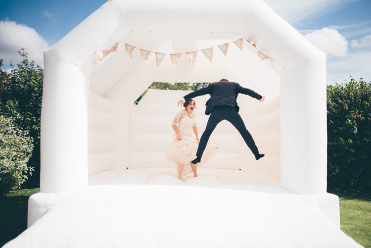 Bouncy Castle Outdoorsy Rustic Sunflowers Wedding http://www.helenjanesmiddy.com/