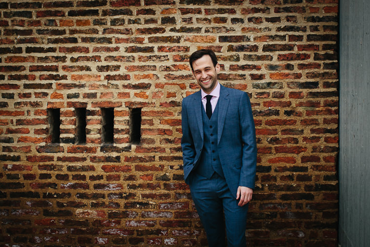 Blue Reiss Suit Groom Stylish Indie Vintage Wedding http://www.timdunk.com/
