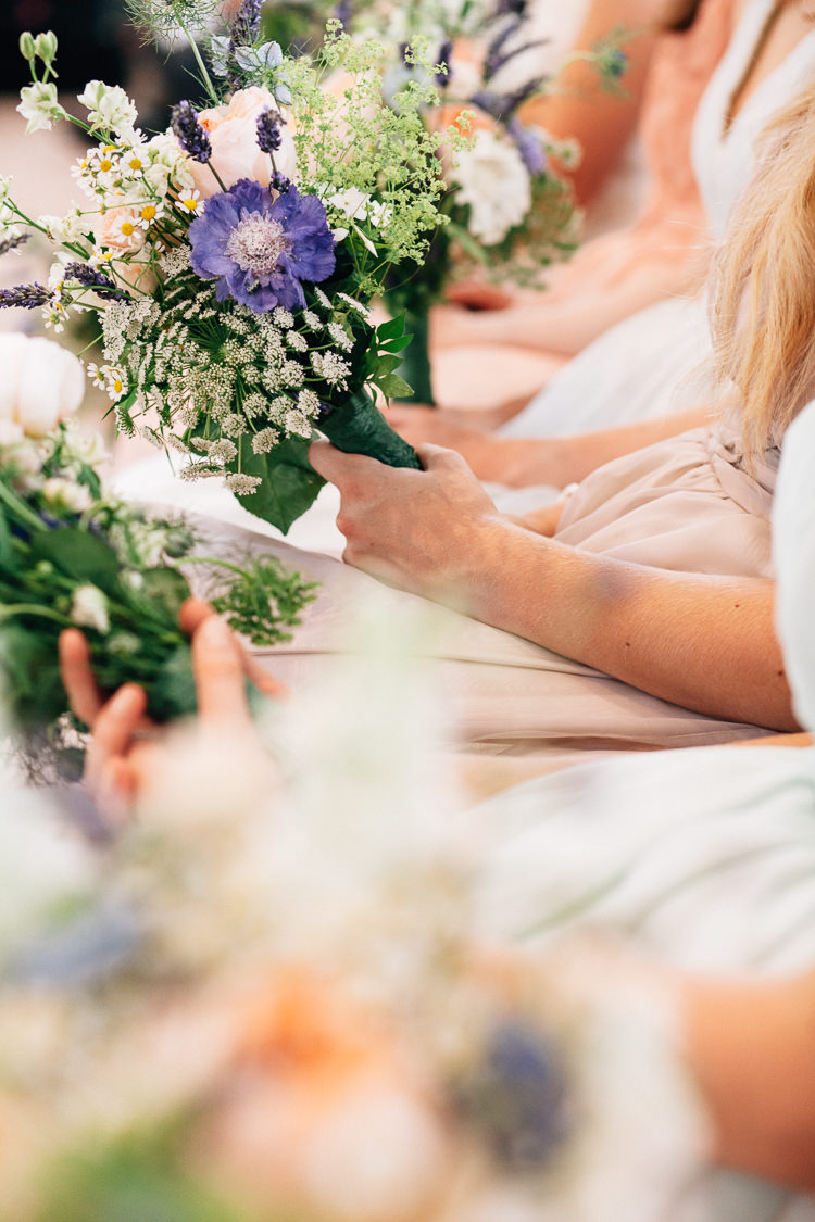 Bridesmaid Bouquet Flowers Wild Natural DIY Floral Marquee Summer Wedding http://matildadelvesweddingphotography.com/