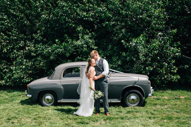 Classic Grey Car Floral Marquee Summer Wedding http://matildadelvesweddingphotography.com/