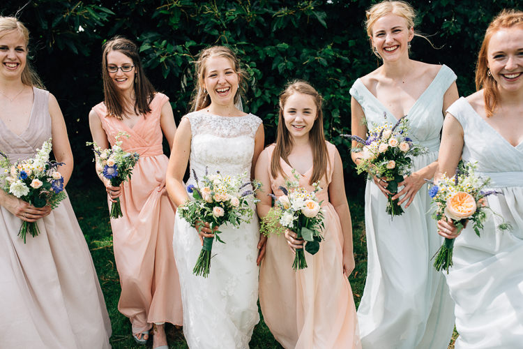 DIY Pastel Bridesmaid Dresses Floral Marquee Summer Wedding http://matildadelvesweddingphotography.com/