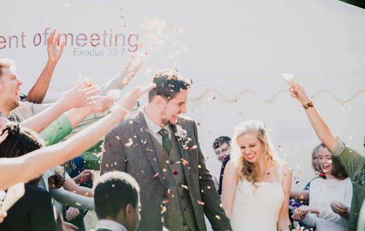 Confetti Throw Rural Rustic Autumn Wedding http://www.saltyseaphotography.com/