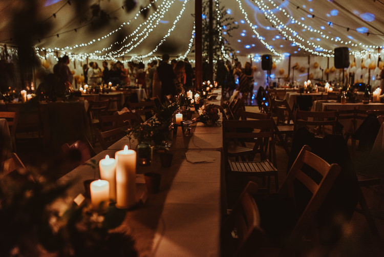 Fairy Lights Candles Beautiful Stylish Country Marquee Wedding http://jesssoperphotography.com/