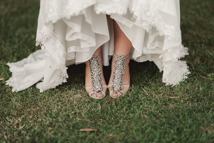 Jimmy Choo Heels Shoes Bride Bridal Whimsical Floral Blush Grey Wedding https://www.scuffinsphotography.com/