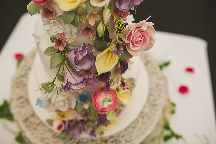 Floral Icing Cake Colourful Midsummer Night's Dream Party Wedding http://thespringles.com/