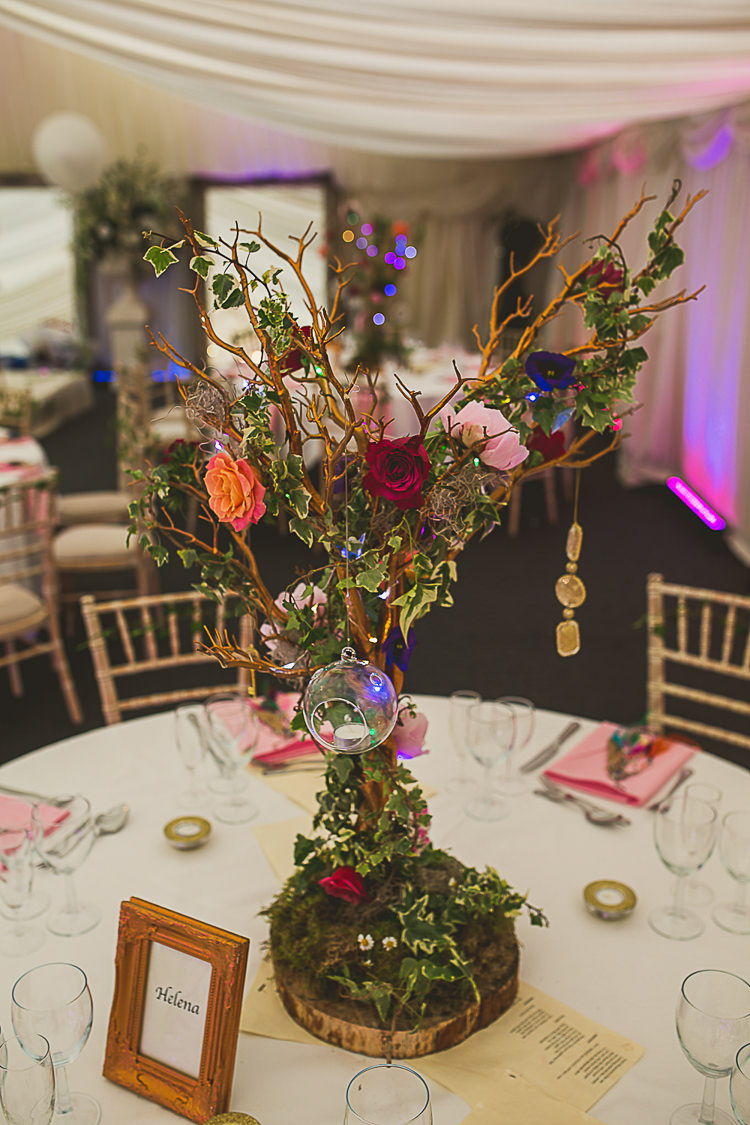 Branch Flowers Table Decor Centrepiece Tree Colourful Midsummer Night's Dream Party Wedding http://thespringles.com/