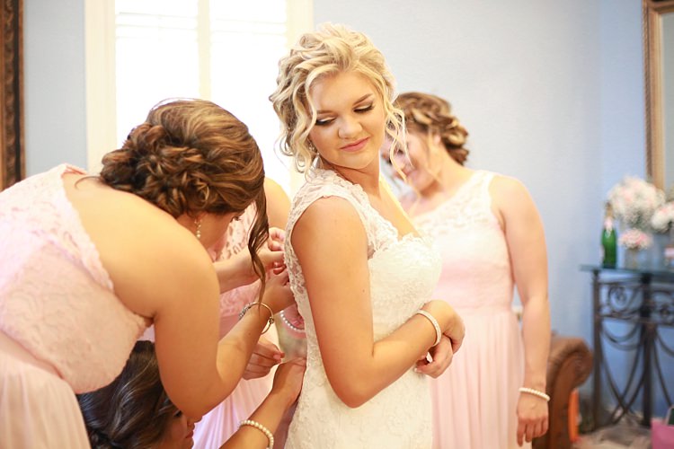 Bride Lace Mermaid Bridal Gown With Straps Soft Hairstyle Bridesmaids Pale Pink Lace Chiffon Dresses Getting Ready Soft Romantic Woodland Wedding Tennessee http://www.jessicaleephotographicart.com/