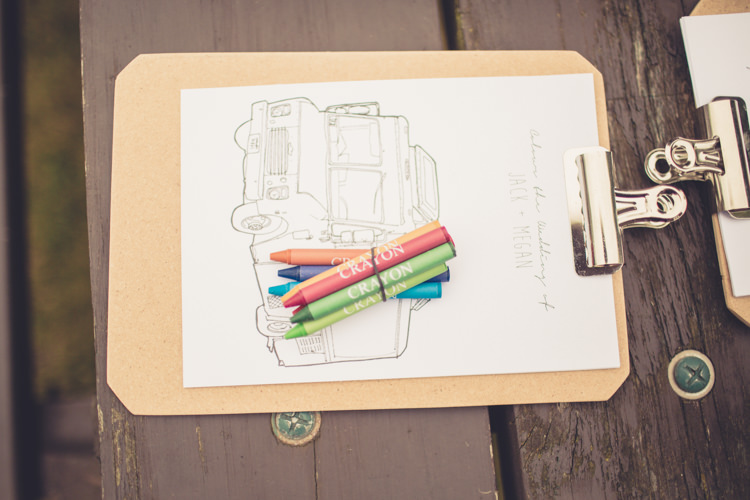 Kids Colouring Sheets Homespun Festival Village Hall Wedding http://www.himandherweddingphotography.co.uk/