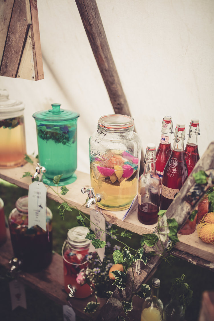 Drink Dispenser Bar Station Homespun Festival Village Hall Wedding http://www.himandherweddingphotography.co.uk/