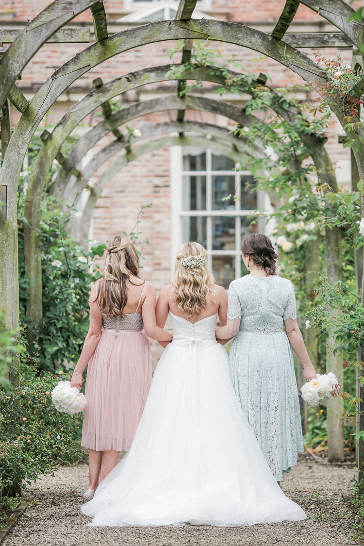 Mismatched Pastel Bridesmaids Dresses Romantic Pink Summer Glamping Wedding http://helenrussellphotography.co.uk/