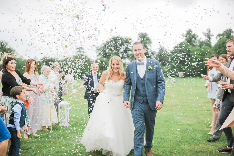 Confetti Bride Groom Romantic Pink Summer Glamping Wedding http://helenrussellphotography.co.uk/