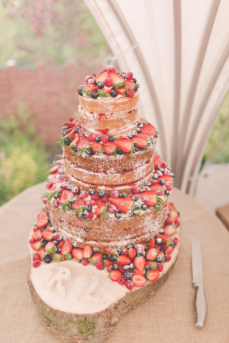 Naked Wedding Cake Log Stand Idea Jon Turtle