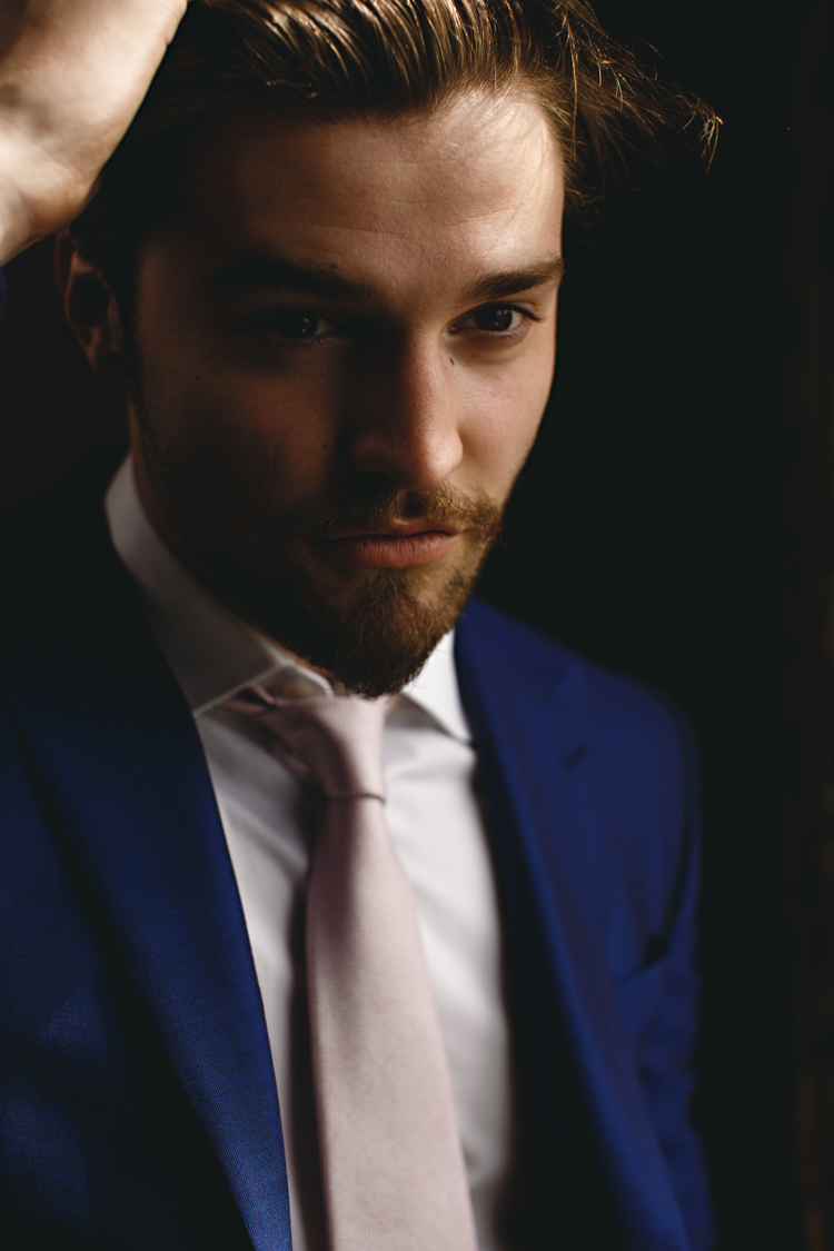 Groom Pink Tie Blue Jacket Opulent Rich Tipi Wedding Ideas http://hbaphotography.com/