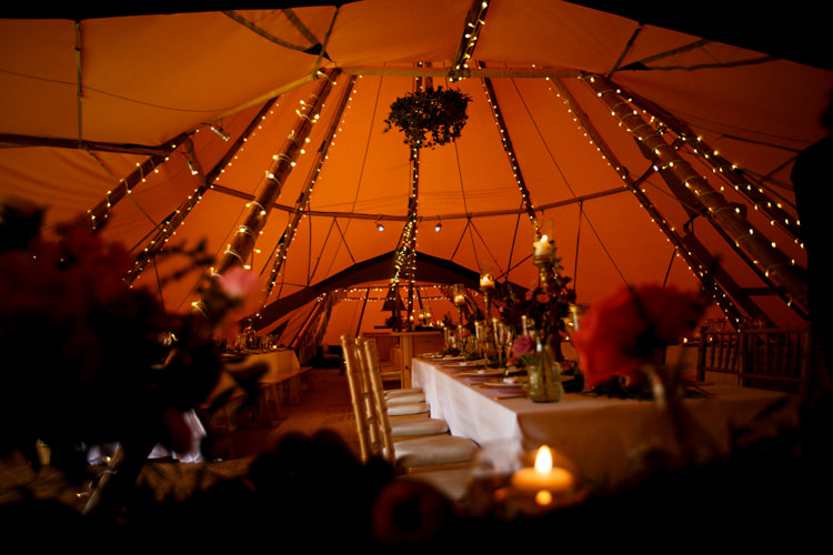 Fairy Lights Candles Opulent Rich Tipi Wedding Ideas http://hbaphotography.com/