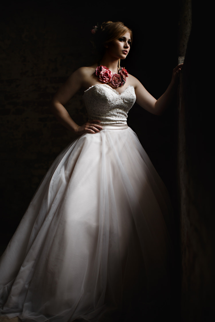 Strapless Tulle Blush Dress Gown Bride Bridal Opulent Rich Tipi Wedding Ideas http://hbaphotography.com/