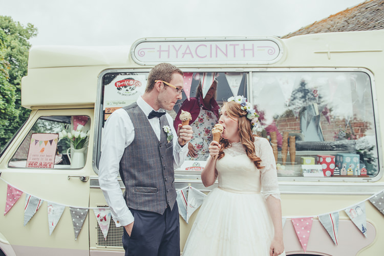Ice Cream Van Rustic Home Made Country Barn Wedding http://lisahowardphotography.co.uk/