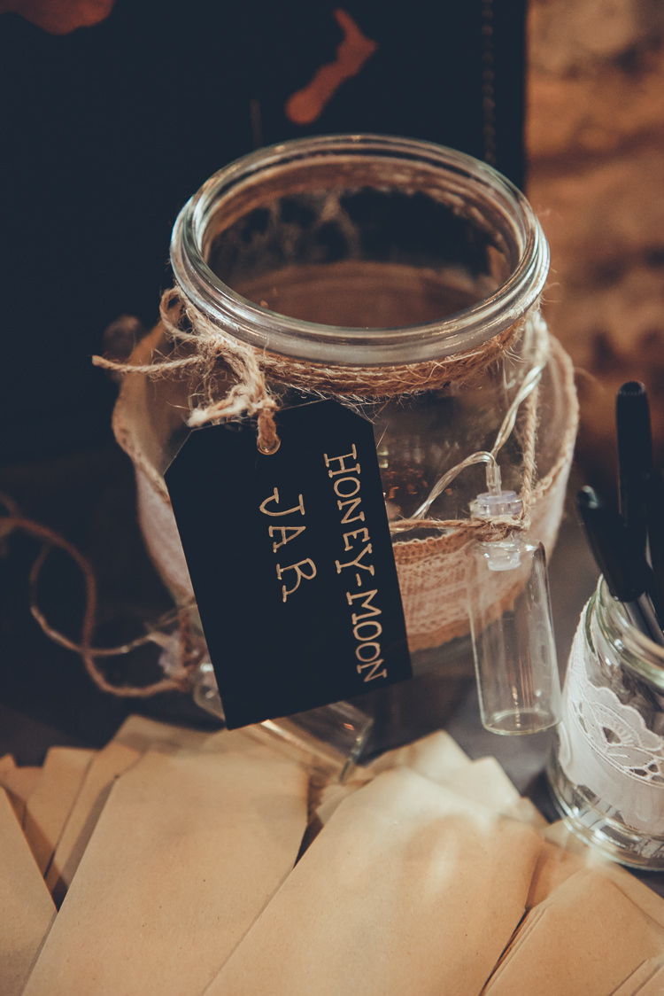 Honeymoon Jar Ideas Rustic Home Made Country Barn Wedding http://lisahowardphotography.co.uk/