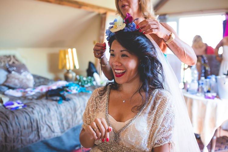 Flowers Hair Bride Bridal Crown Magical Outdoor Garden Festival Wedding http://realsimplephotography.net/