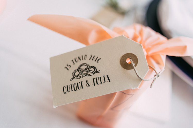 Reception Guest Favours Personalised Tags Romantic Bohemian Spain Wedding http://saralobla.com/
