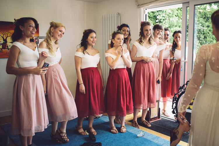 Bridesmaids Skirts Tops Hand Crafted Vintage Woodland Wedding http://www.jennawoodward.com/