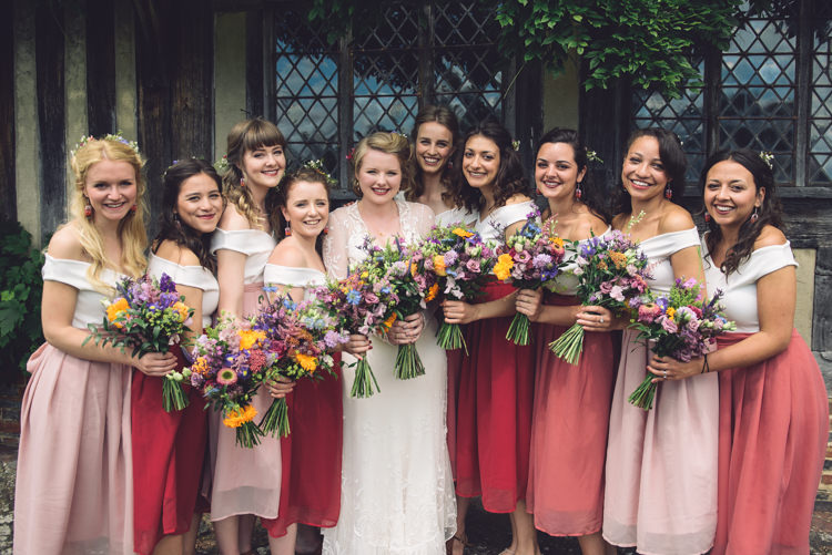 Bridesmaids Skirts Red Pink Tops Hand Crafted Vintage Woodland Wedding http://www.jennawoodward.com/