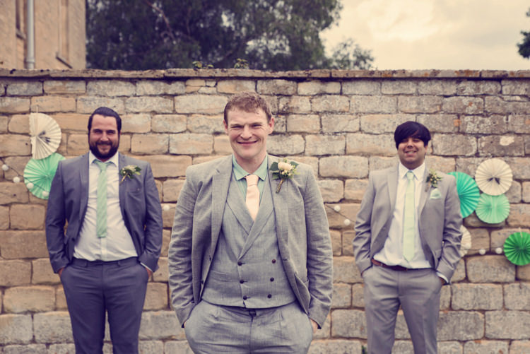 Groom Suit Grey Waistcoat Homespun Mint Yurt Wedding http://www.jessicaraphaelphotography.com/