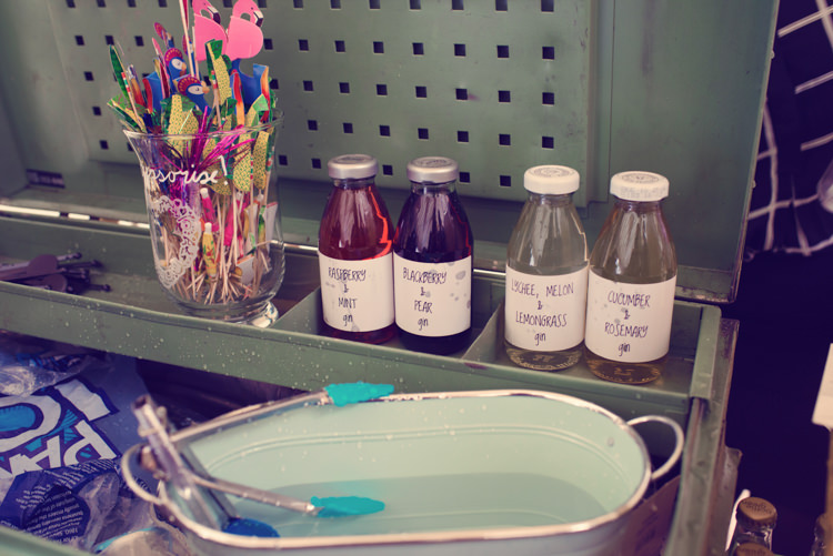 Gin Station Bar Homespun Mint Yurt Wedding http://www.jessicaraphaelphotography.com/