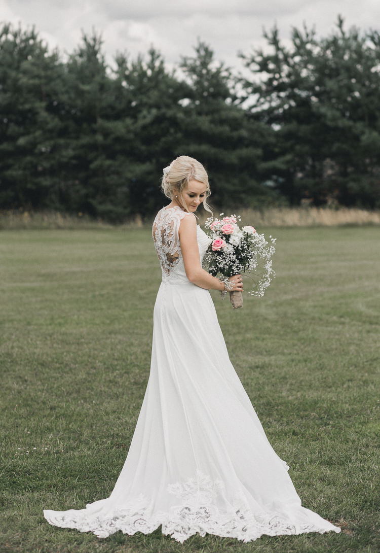 Dress Gown Bride Bridal Low Illusion Back Style Pastel Pretty Summer Picnic Wedding http://www.loveluella.co.uk/