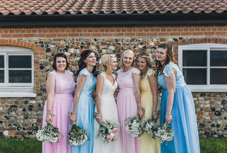 Mismatched Long Bridesmaid Dresses Pastel Pretty Summer Picnic Wedding http://www.loveluella.co.uk/