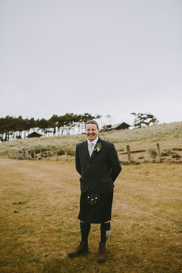 Kilt Groom Style Beautiful Bohemian Beach Glamping Wedding http://www.thecurries.co/