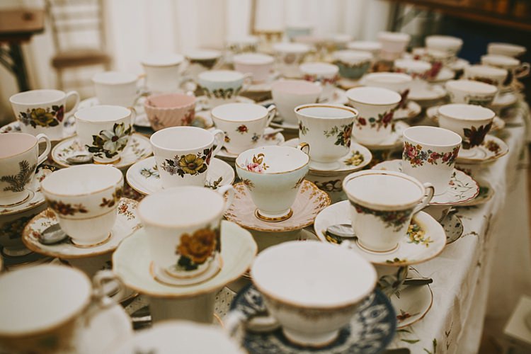 Tea Cups Beautiful Bohemian Beach Glamping Wedding http://www.thecurries.co/