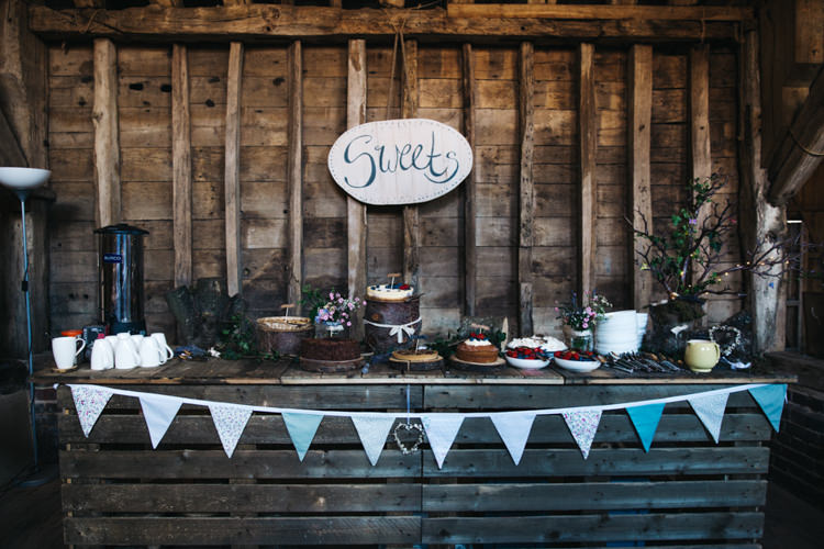 Sweet Cake Table Enchanted Woodland Boho Wedding http://www.richardsavage.co.uk/