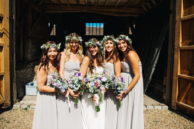Bridesmaids Flower Crowns Bouquets Enchanted Woodland Boho Wedding http://www.richardsavage.co.uk/