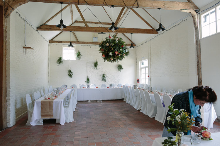 Hanging Flowers Decor Intimate Simple Country Barn Wedding http://joannabrownphotography.com/