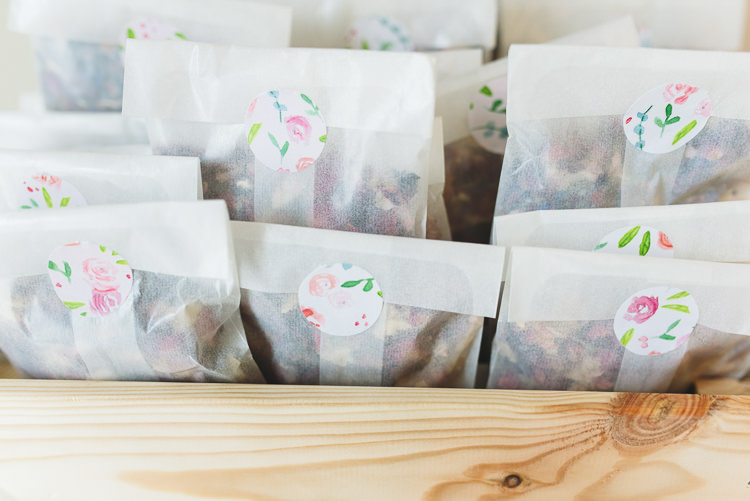 Confetto Petal Bags Pretty Pink Floral Garden Wedding https://www.georgimabee.com/ 