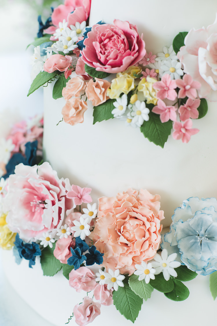 Sugar Flowers Pastel Cake Pretty Pink Floral Garden Wedding https://www.georgimabee.com/