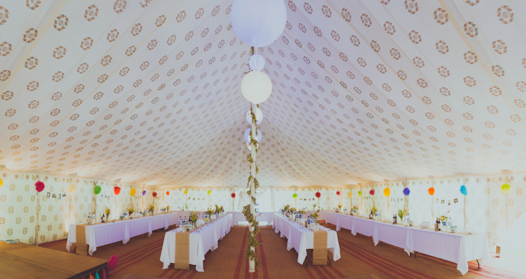Bohemian Marquee Pattern Colourful Woodland Humanist Wedding http://sashaweddings.co.uk/ 