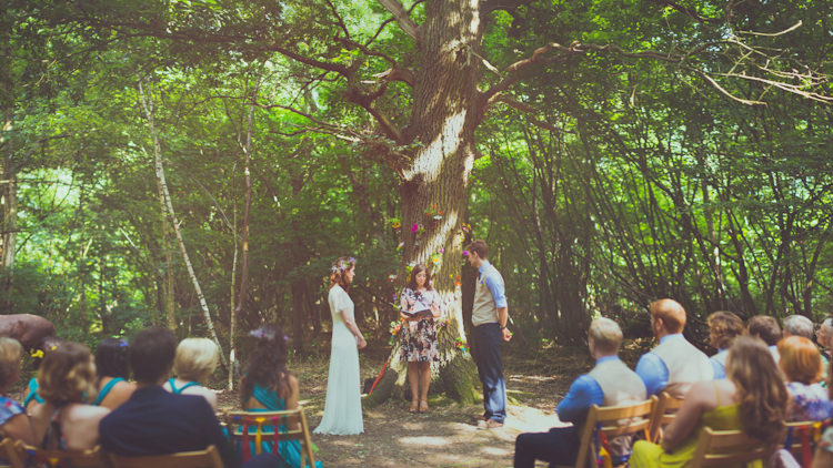 Colourful Woodland Humanist Wedding http://sashaweddings.co.uk/