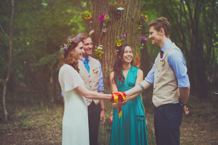 Colourful Woodland Humanist Wedding http://sashaweddings.co.uk/