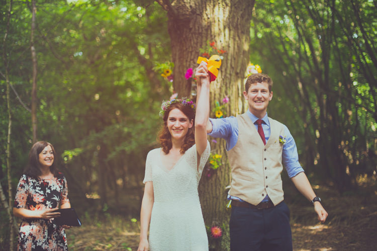 Colourful Woodland Humanist Wedding http://sashaweddings.co.uk/