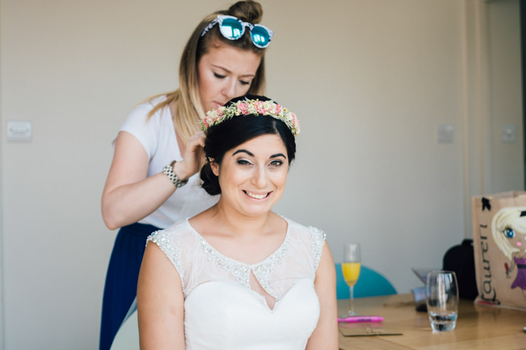 Dried Flower Crown Home Made Rustic Barn Wedding http://www.sarahfleetphotography.com/