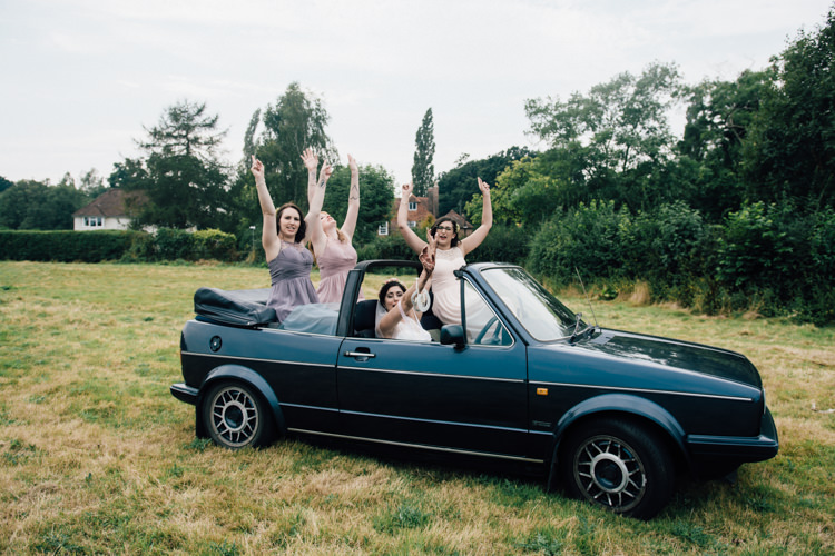Retro Classic Car Convertable Home Made Rustic Barn Wedding http://www.sarahfleetphotography.com/